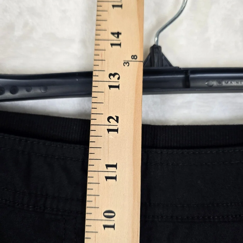 NWT Chicos Cotton Utility Pants Black The Ultimate Fit 3.5 Cargo Straight Leg